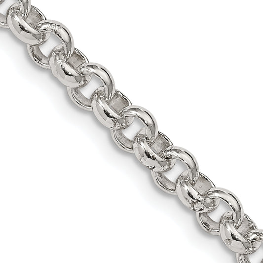 18 Inch Sterling Silver 5mm Rolo Chain Necklace