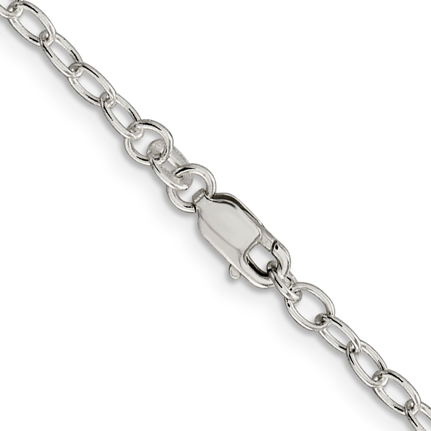 20 Inch Sterling Silver 3.4mm Oval Cable Chain Necklace