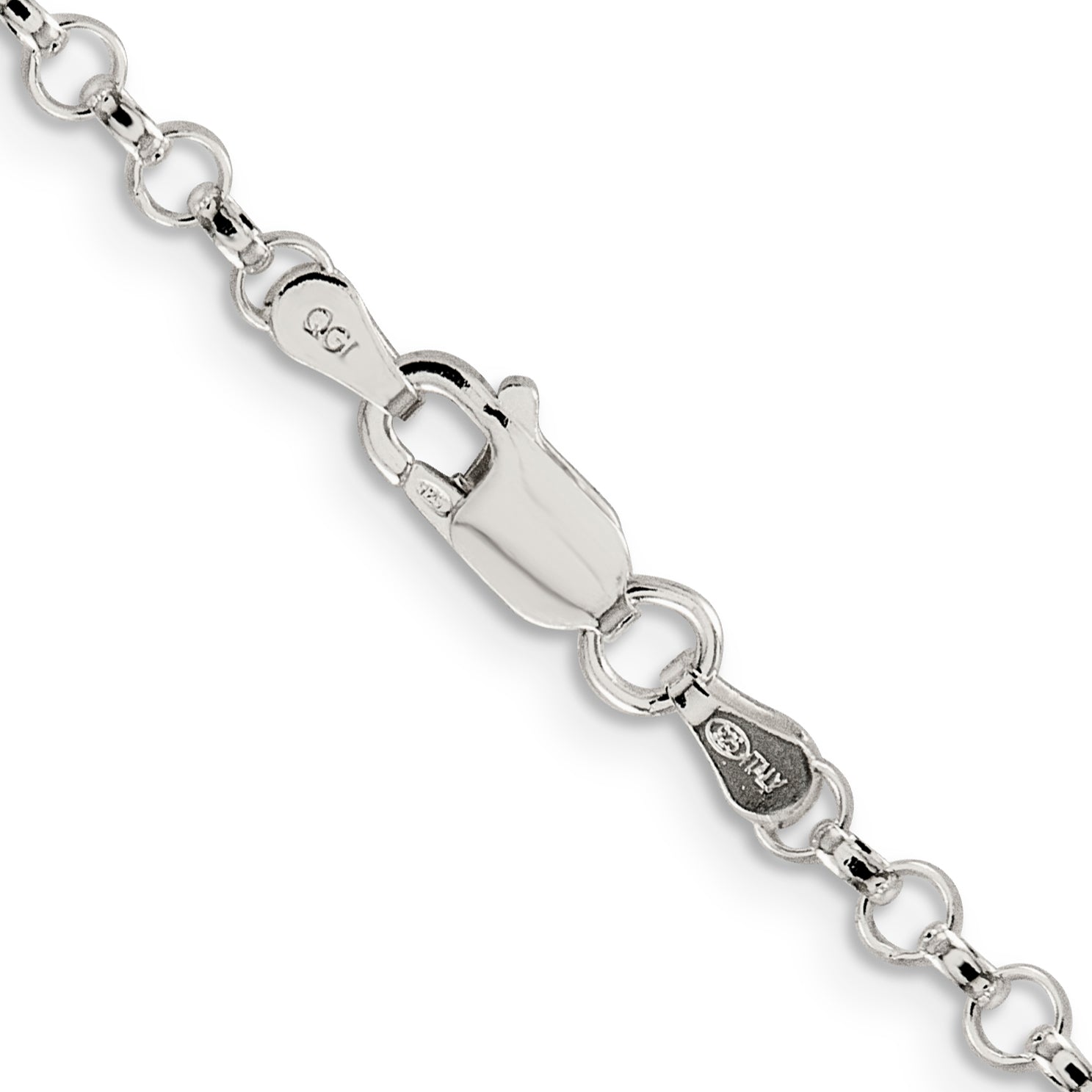 26 Inch Sterling Silver 3.5mm Rolo Chain Necklace