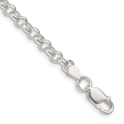 8 Inch Sterling Silver 4.6mm Rolo Chain Bracelet