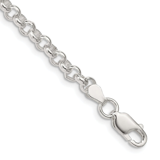 8 Inch Sterling Silver 4.6mm Rolo Chain Bracelet