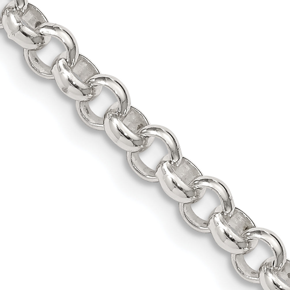 18 Inch Sterling Silver 4.6mm Rolo Chain Necklace