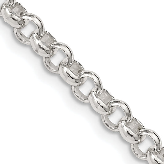 18 Inch Sterling Silver 4.6mm Rolo Chain Necklace