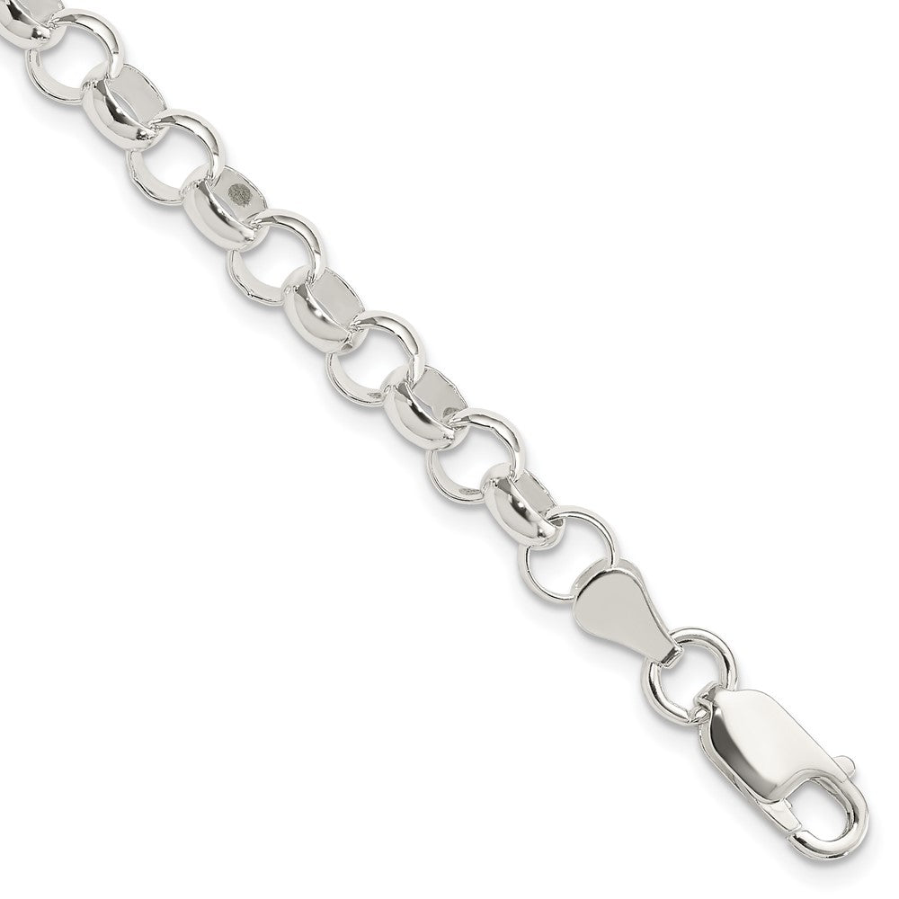7.5 Inch Sterling Silver 6.0mm Belcher Light Bracelet