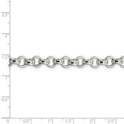 18 Inch Sterling Silver 6.75mm Rolo Chain Necklace