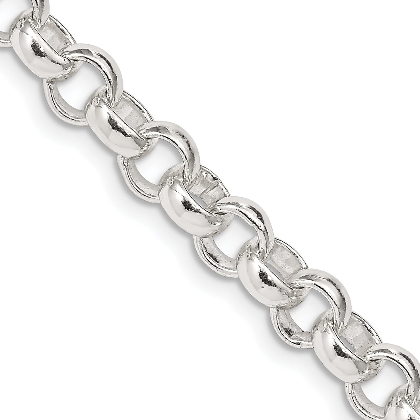 18 Inch Sterling Silver 6.75mm Rolo Chain Necklace