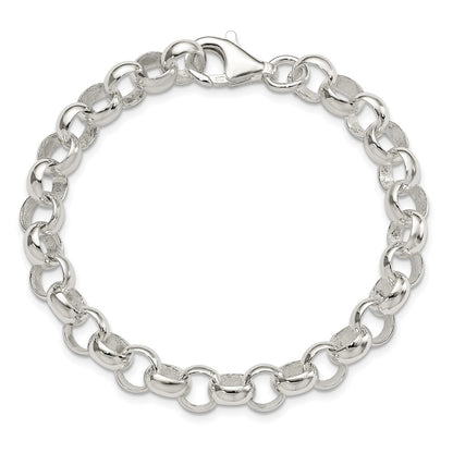 7.5 Inch Sterling Silver 8.00mm Belcher Light Bracelet