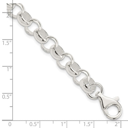 7.5 Inch Sterling Silver 8.00mm Belcher Light Bracelet