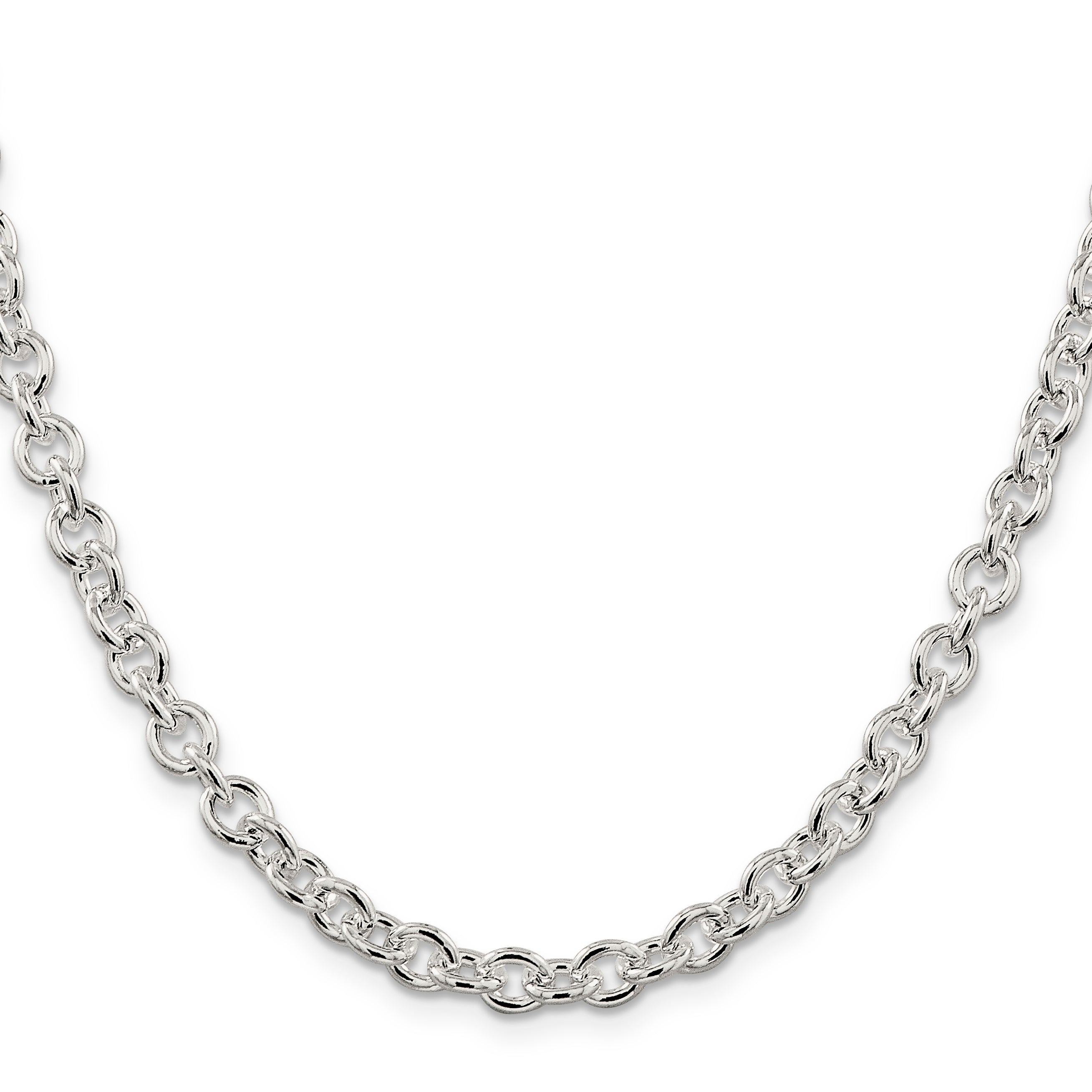 30 Inch Sterling Silver 6.1mm Cable Chain Necklace