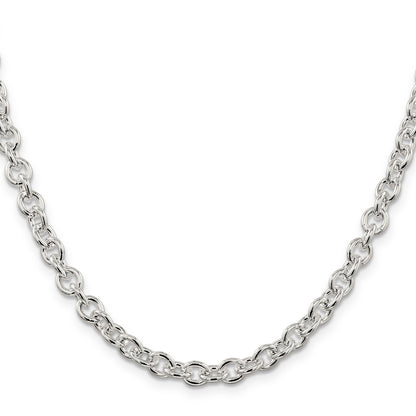 18 Inch Sterling Silver 6.1mm Cable Chain Necklace