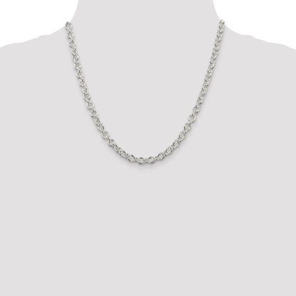 20 Inch Sterling Silver 6.1mm Cable Chain Necklace