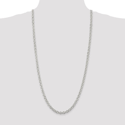 30 Inch Sterling Silver 6.1mm Cable Chain Necklace