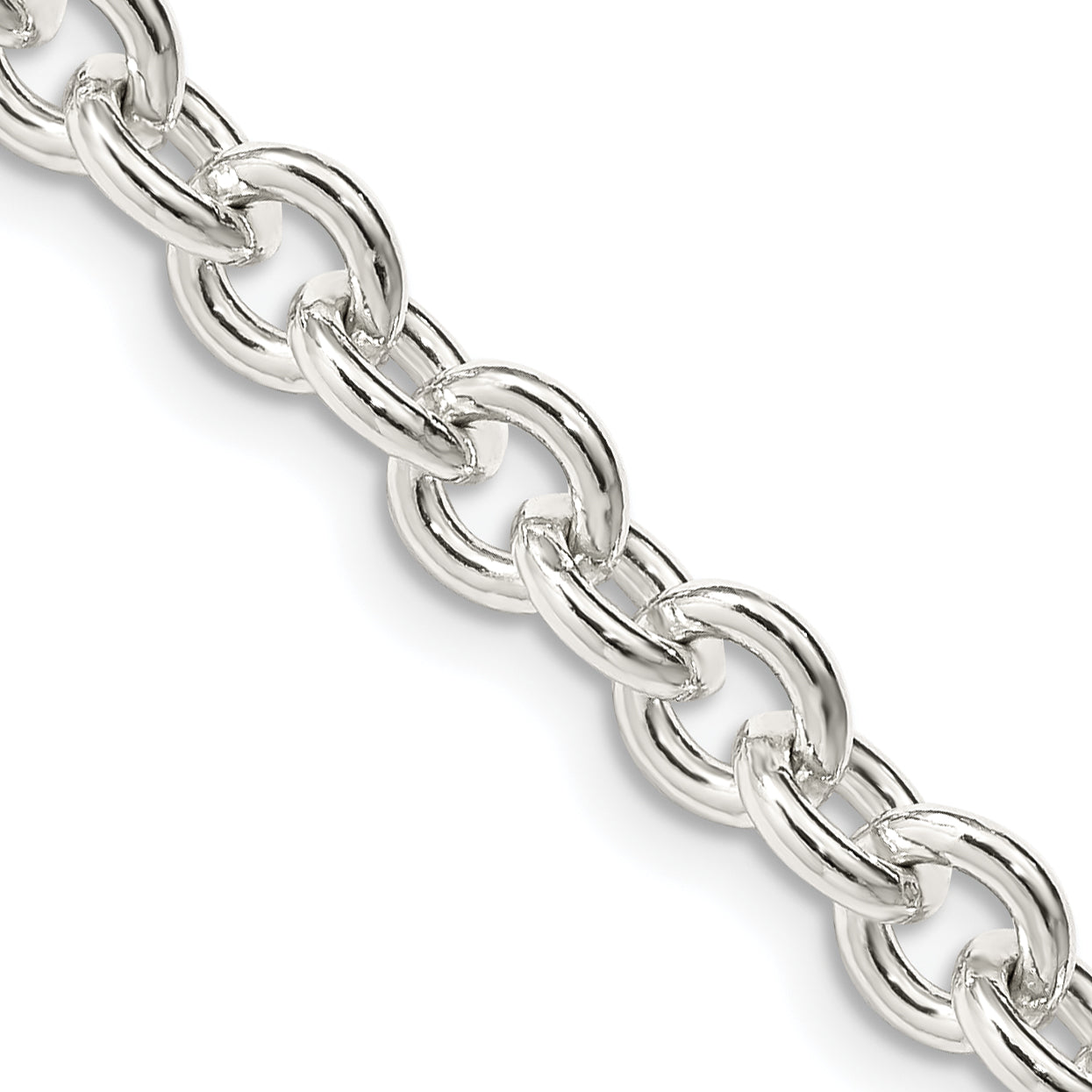 16 Inch Sterling Silver 6.1mm Cable Chain Necklace