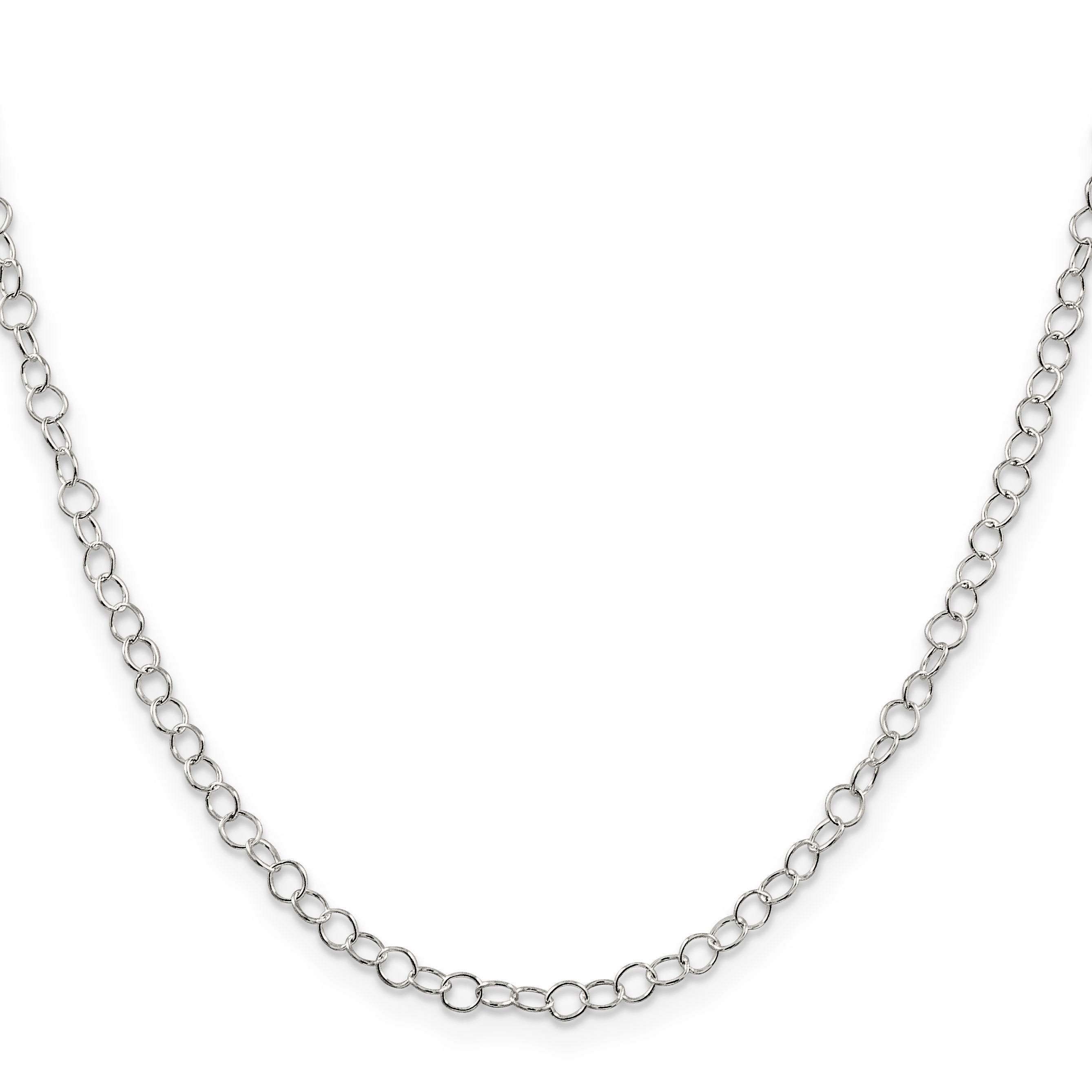 18 Inch Sterling Silver 3.5mm Fancy Cable Chain Necklace