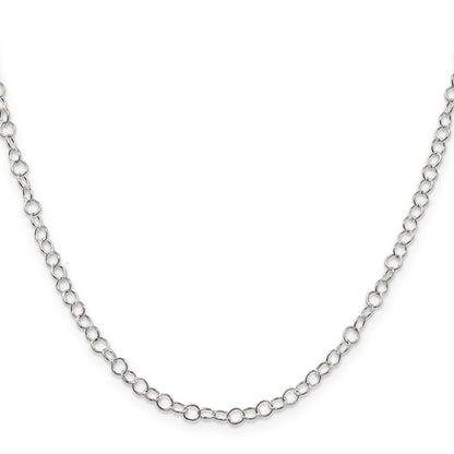 24 Inch Sterling Silver 3.5mm Fancy Cable Chain Necklace