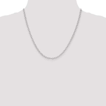 20 Inch Sterling Silver 3.5mm Fancy Cable Chain Necklace