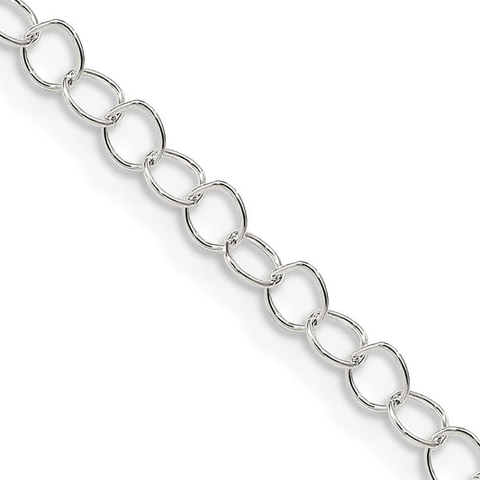 24 Inch Sterling Silver 3.5mm Fancy Cable Chain Necklace