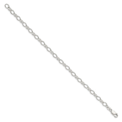 8 Inch Sterling Silver 5mm Fancy Rolo Chain Bracelet
