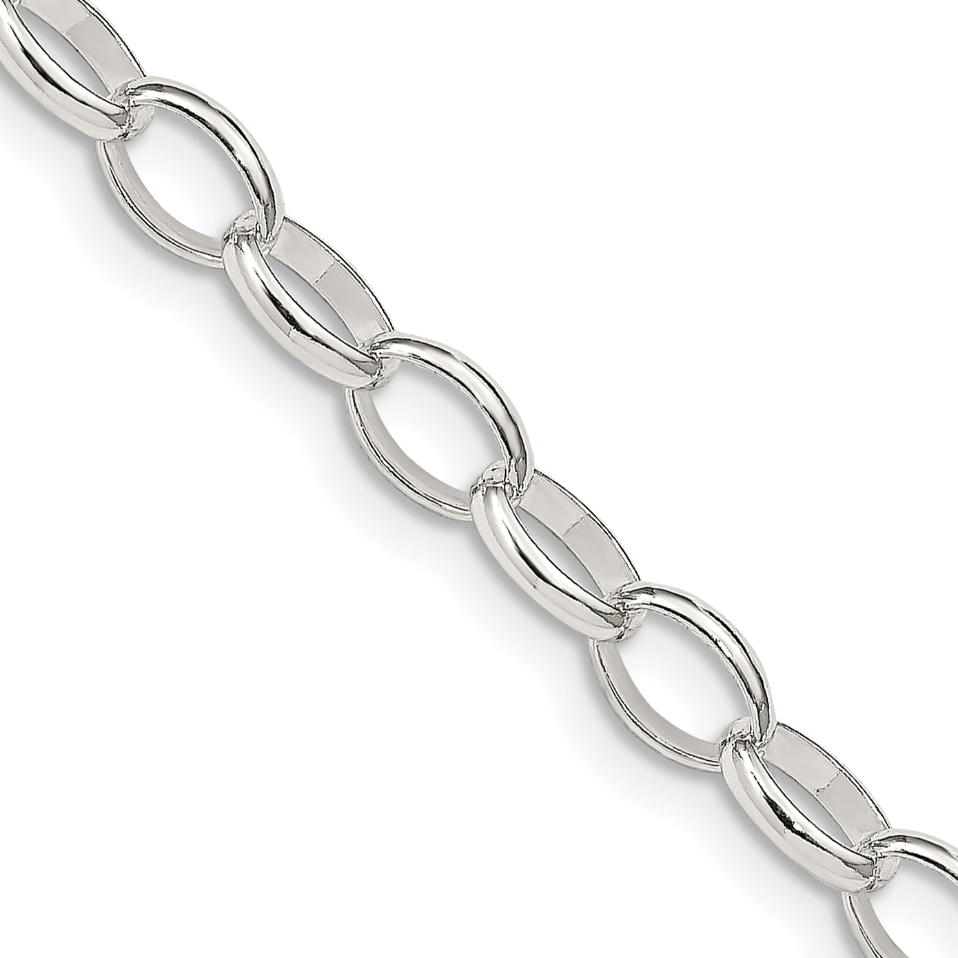 16 Inch Sterling Silver 5mm Fancy Rolo Chain Necklace