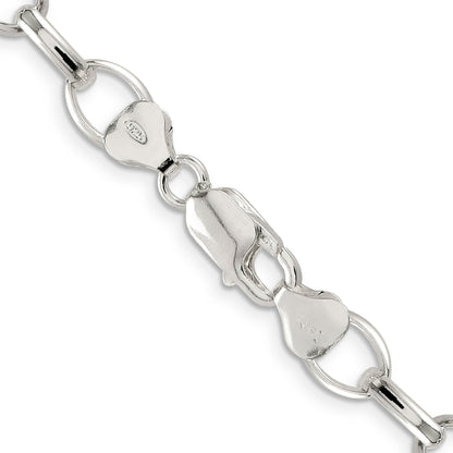 16 Inch Sterling Silver 8mm Fancy Rolo Chain Necklace