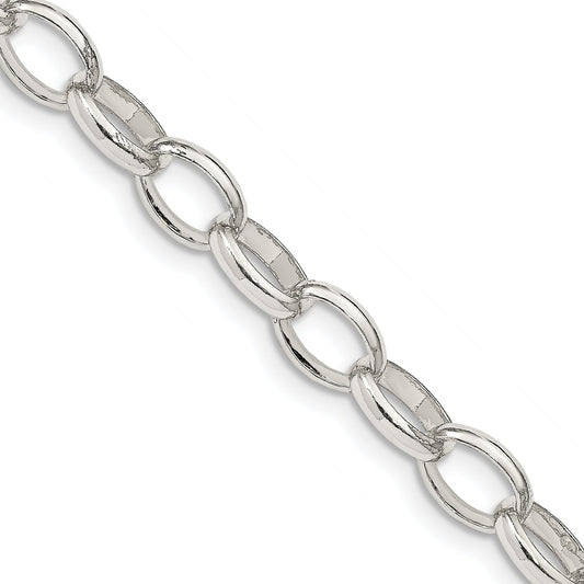 20 Inch Sterling Silver 8mm Fancy Rolo Chain Necklace