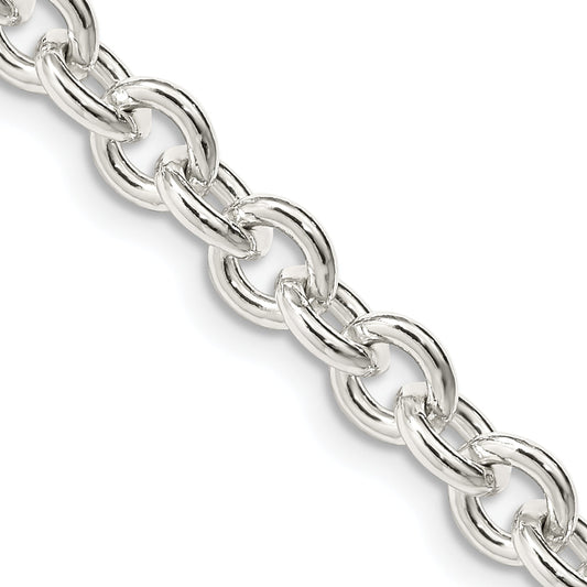 18 Inch Sterling Silver 6.1mm Cable Chain Necklace