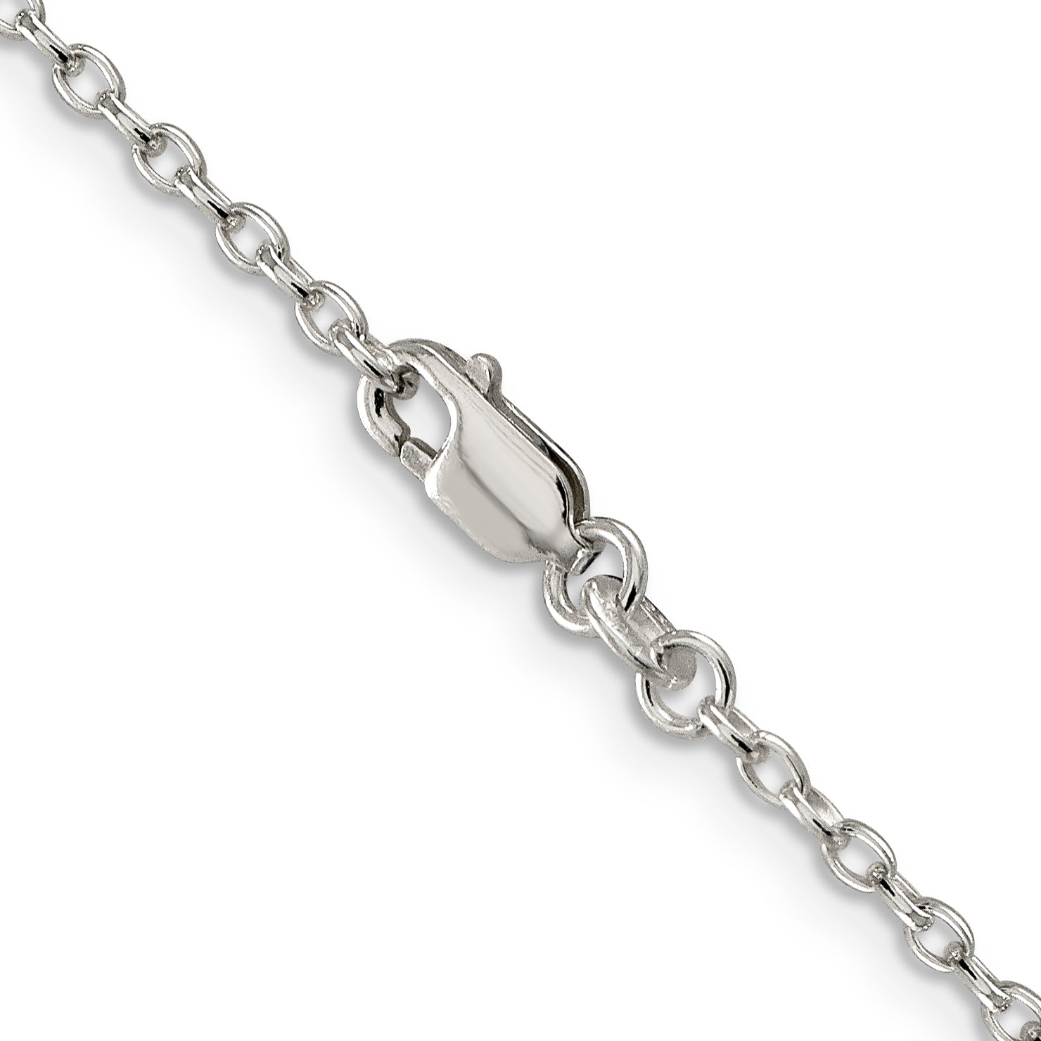 26 Inch Sterling Silver 2.25mm Oval Cable Chain Necklace