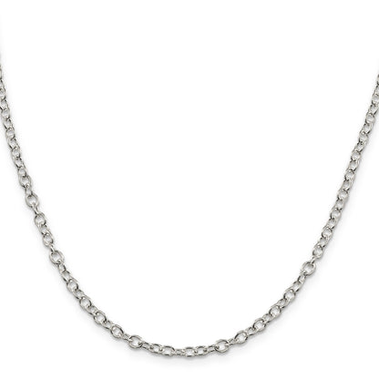 20 Inch Sterling Silver 3.75mm Oval Cable Chain Necklace
