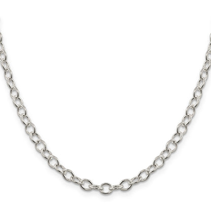 20 Inch Sterling Silver 5.3mm Oval Cable Chain Necklace