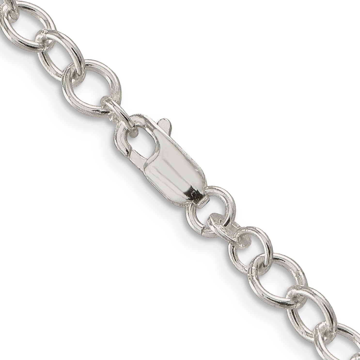 16 Inch Sterling Silver 5.3mm Oval Cable Chain Necklace