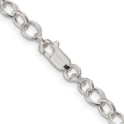 18 Inch Sterling Silver 5.3mm Oval Cable Chain Necklace