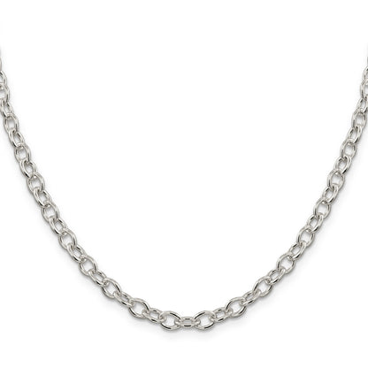 20 Inch Sterling Silver 5.75mm Oval Cable Chain Necklace