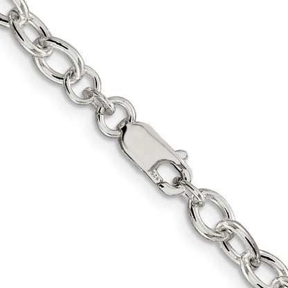 16 Inch Sterling Silver 5.75mm Oval Cable Chain Necklace