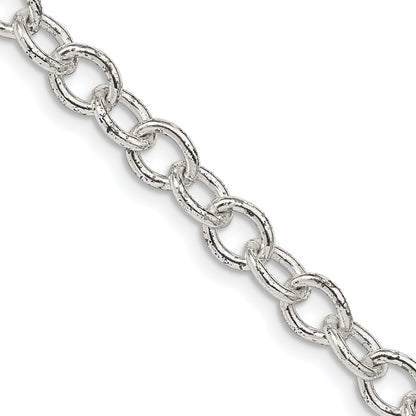 16 Inch Sterling Silver 5.75mm Oval Cable Chain Necklace