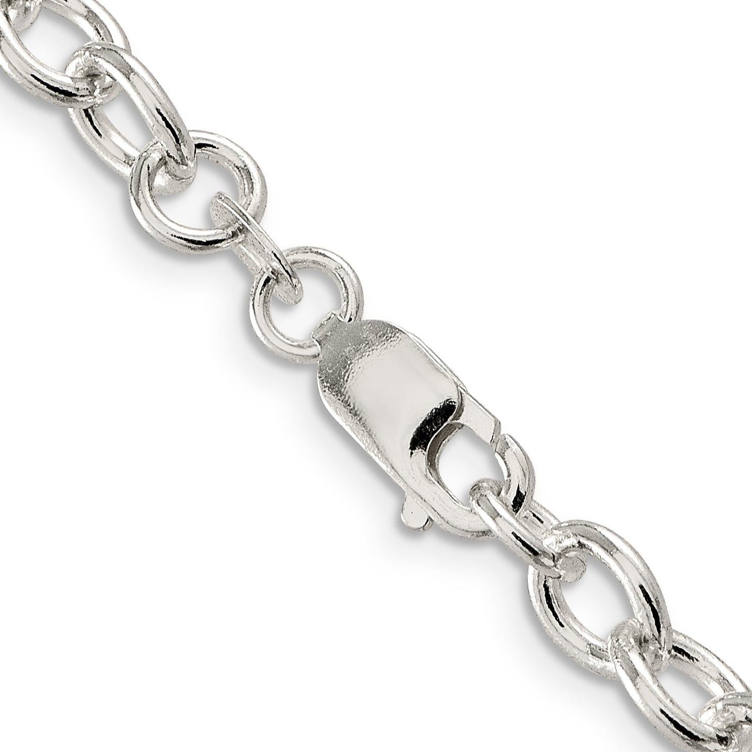 20 Inch Sterling Silver 6.8mm Oval Cable Chain Necklace
