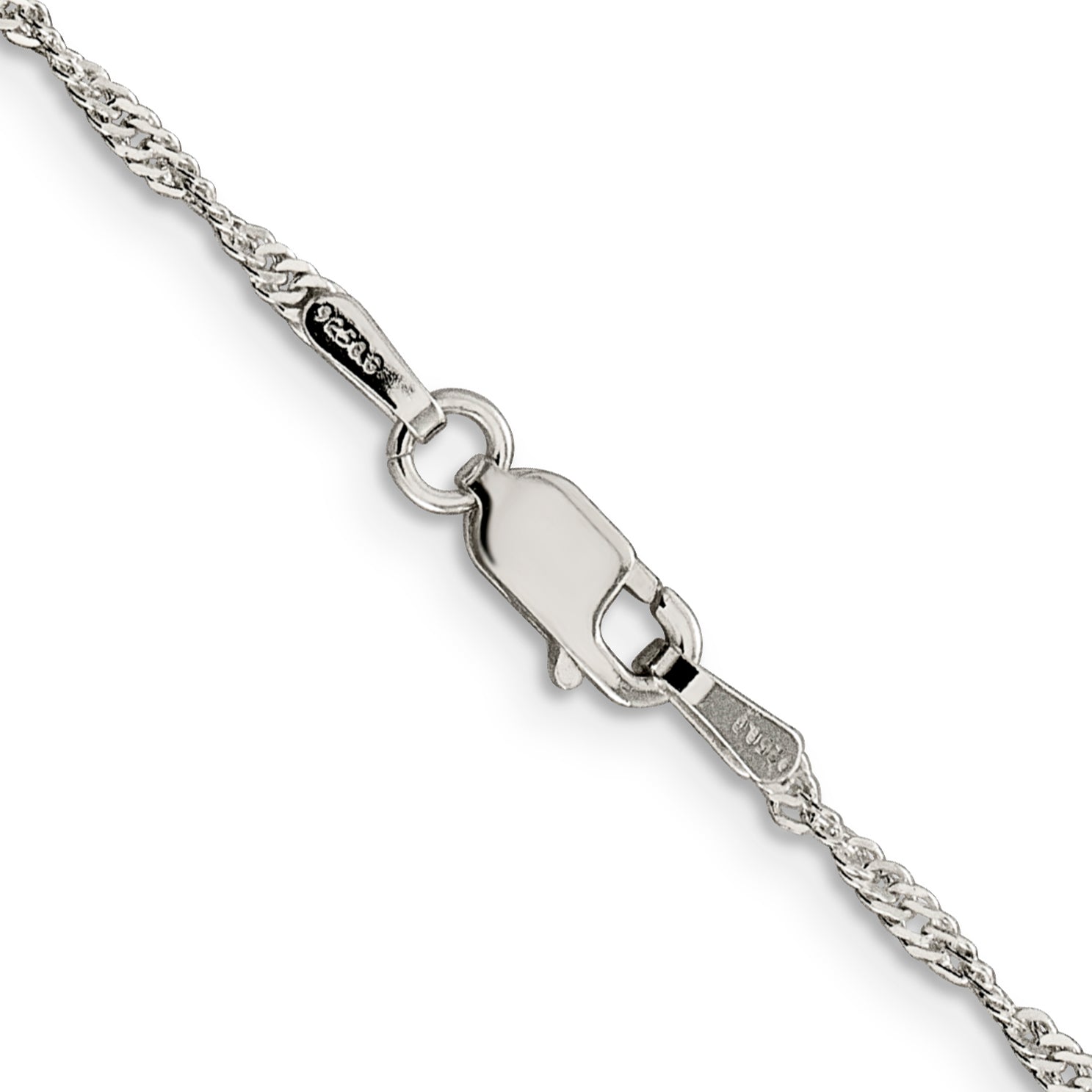 14 Inch Sterling Silver 1.75mm Singapore Chain Necklace