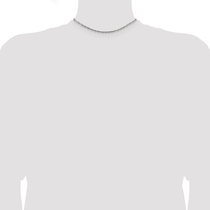 14 Inch Sterling Silver 1.75mm Singapore Chain Necklace