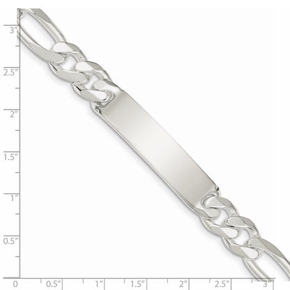8 Inch Sterling Silver Figaro Link Id Bracelet