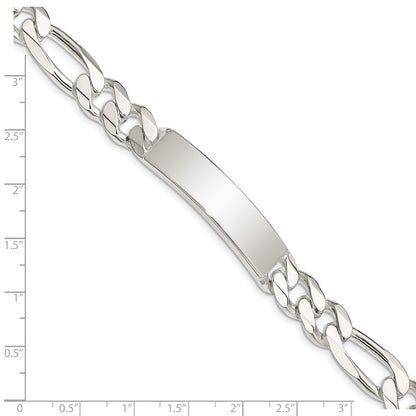 8 Inch Sterling Silver Figaro Link Id Bracelet