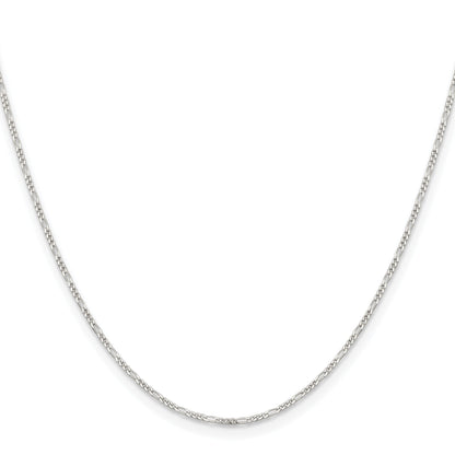 20 Inch Sterling Silver 1.2mm Figaro Chain Necklace
