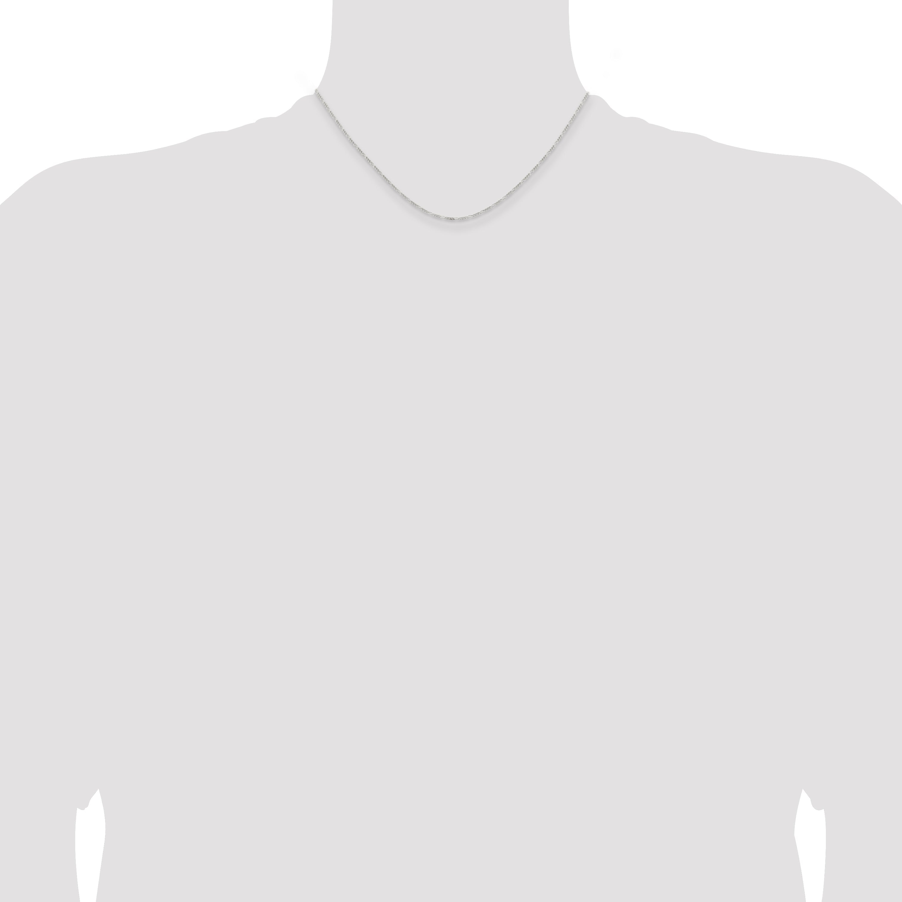 16 Inch Sterling Silver 1.2mm Figaro Chain Necklace