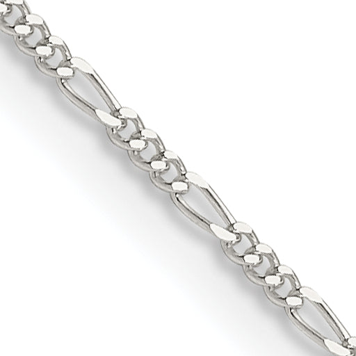 16 Inch Sterling Silver 1.2mm Figaro Chain Necklace