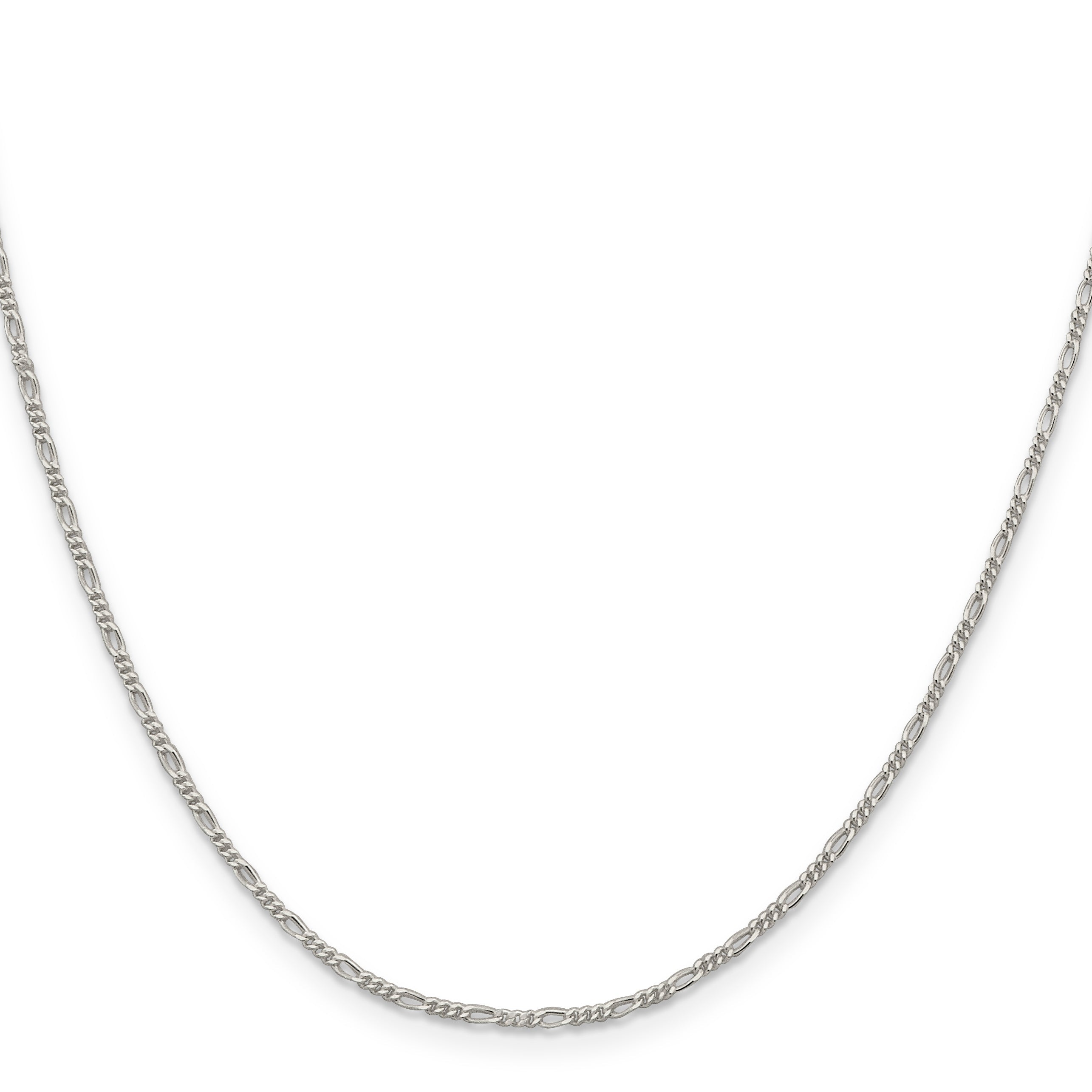 16 Inch Sterling Silver 1.4mm Figaro Chain Necklace