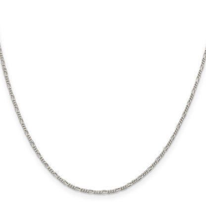 18 Inch Sterling Silver 1.4mm Figaro Chain Necklace