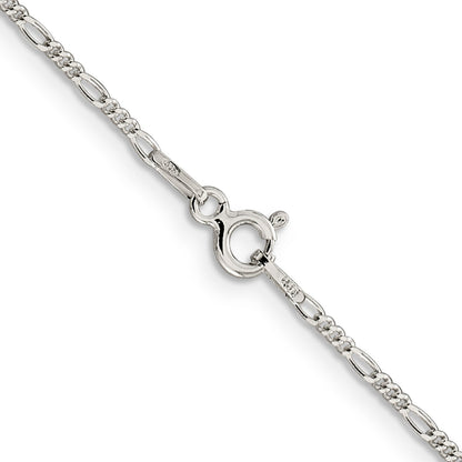 18 Inch Sterling Silver 1.4mm Figaro Chain Necklace