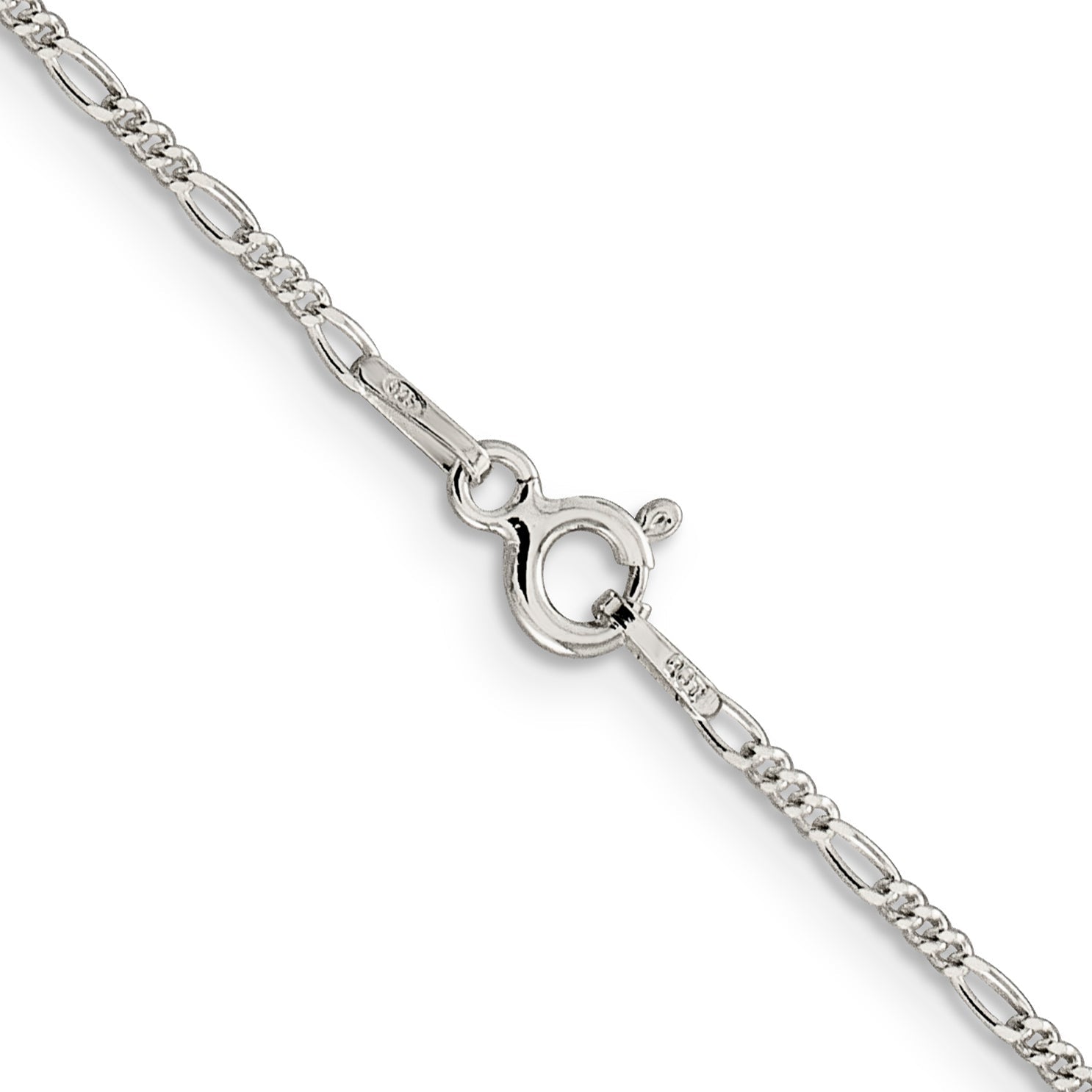 24 Inch Sterling Silver 1.4mm Figaro Chain Necklace