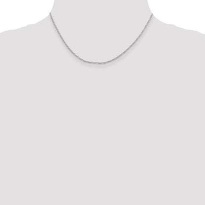 16 Inch Sterling Silver 1.4mm Figaro Chain Necklace