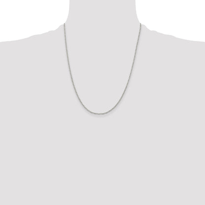 22 Inch Sterling Silver 1.4mm Figaro Chain Necklace