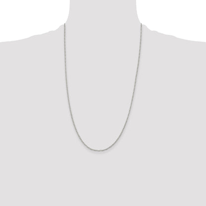 26 Inch Sterling Silver 1.4mm Figaro Chain Necklace