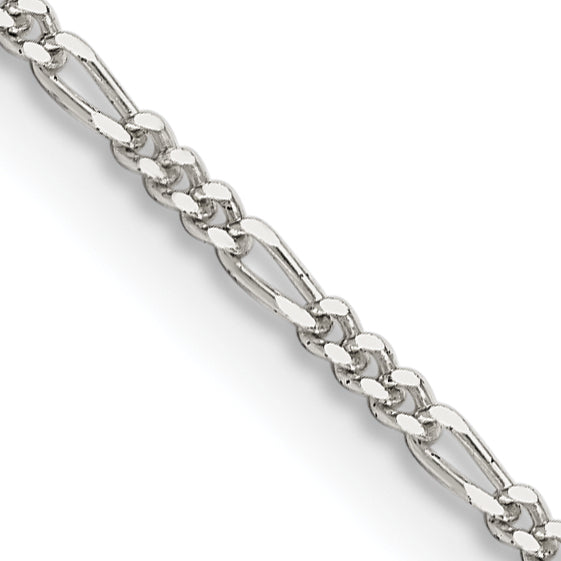 20 Inch Sterling Silver 1.4mm Figaro Chain Necklace